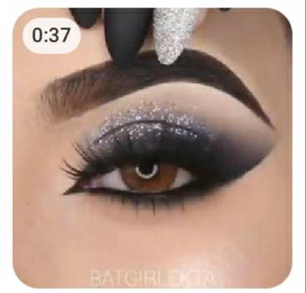 Moda Tutorial meike preta com glitter