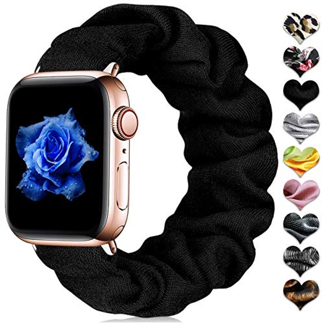 Products CeMiKa Scrunchie Elástica Correa Compatible con Apple Watch Correa 38mm 40mm 42mm