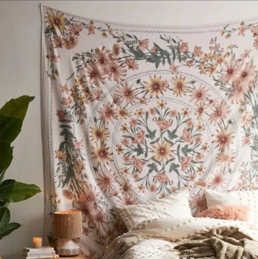 Mandala tapeçaria parede pendurado flor