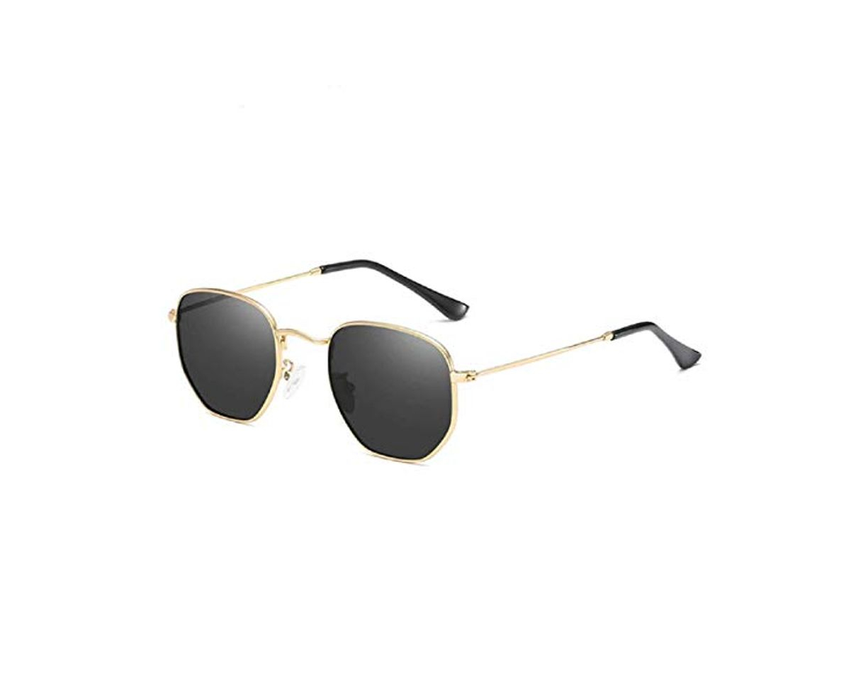 Product Gafas de sol hexagonales para mujer estilo retro hippy vintage 2019 Ibiza Festival Negro Negro Y Oro talla única