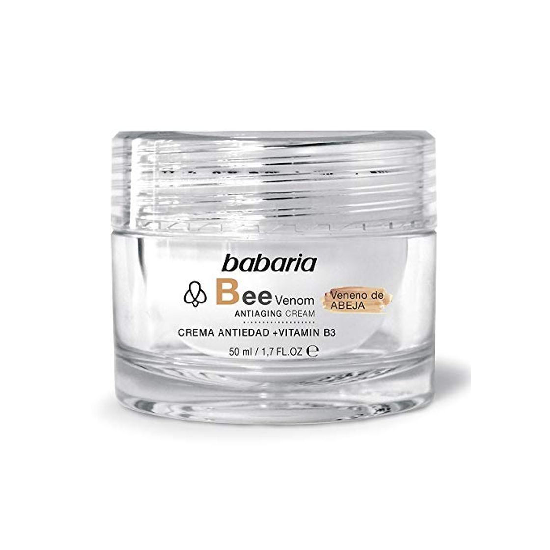 Producto Babaria Crema Reafirmante Antiedad Veneno Abeja con Vitamina B3 50 ml, Negro,