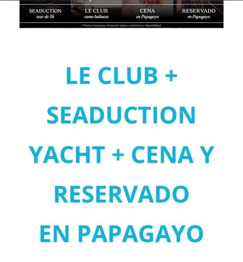 PROMO 155€/PAX - Le Club – Tenerife Beach Club
