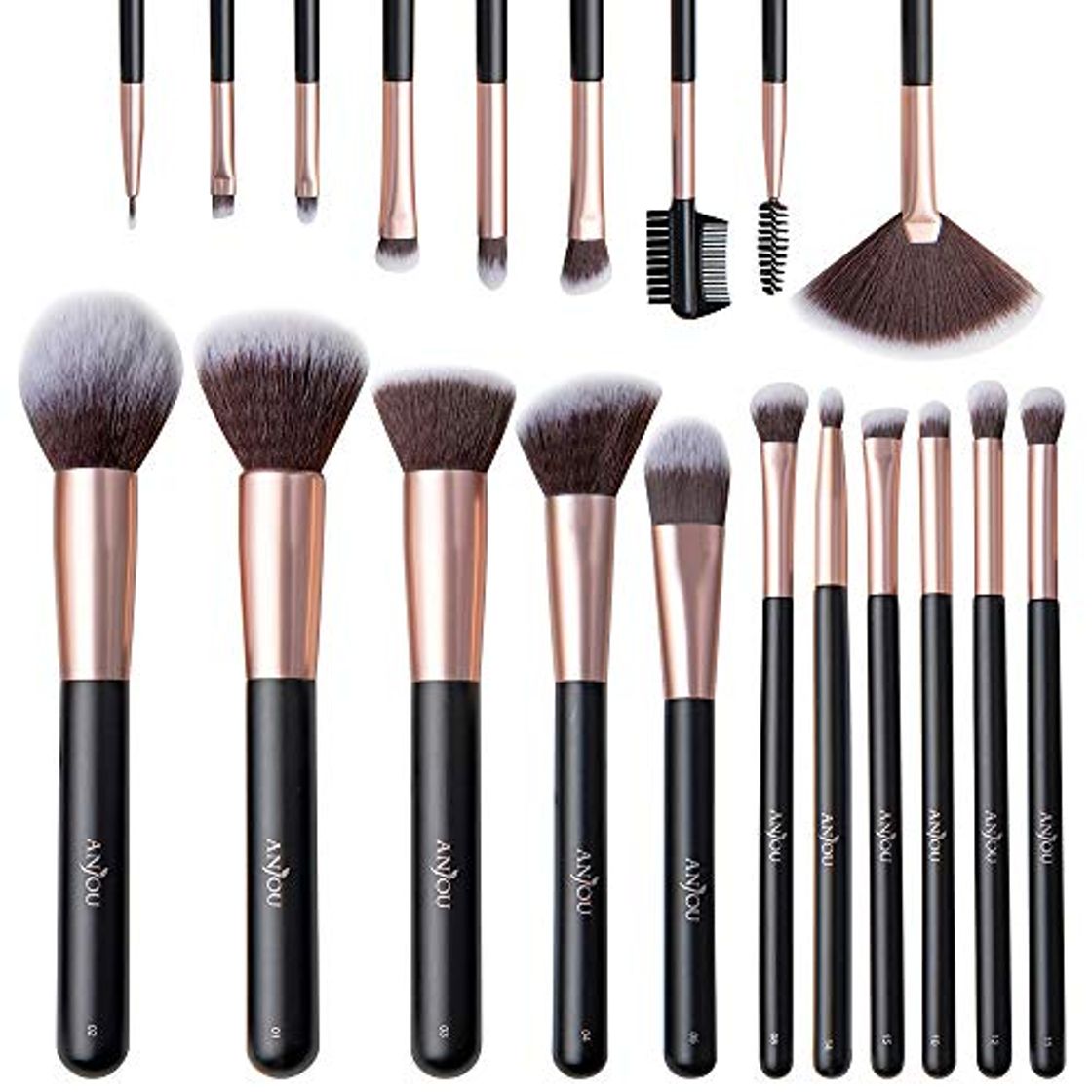 Social Anjou Brochas Maquillaje Comésticos 20 Piezas