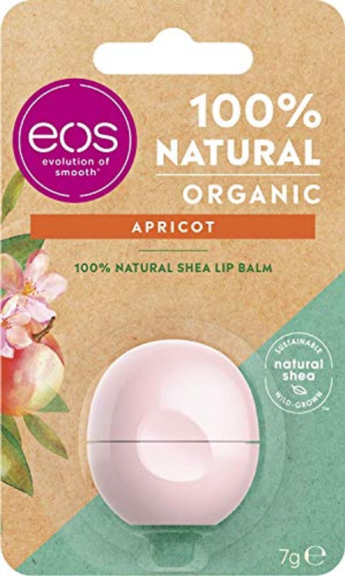 Productos eos Bálsamo labial orgánico con sabor a albaricoque para labios suaves con