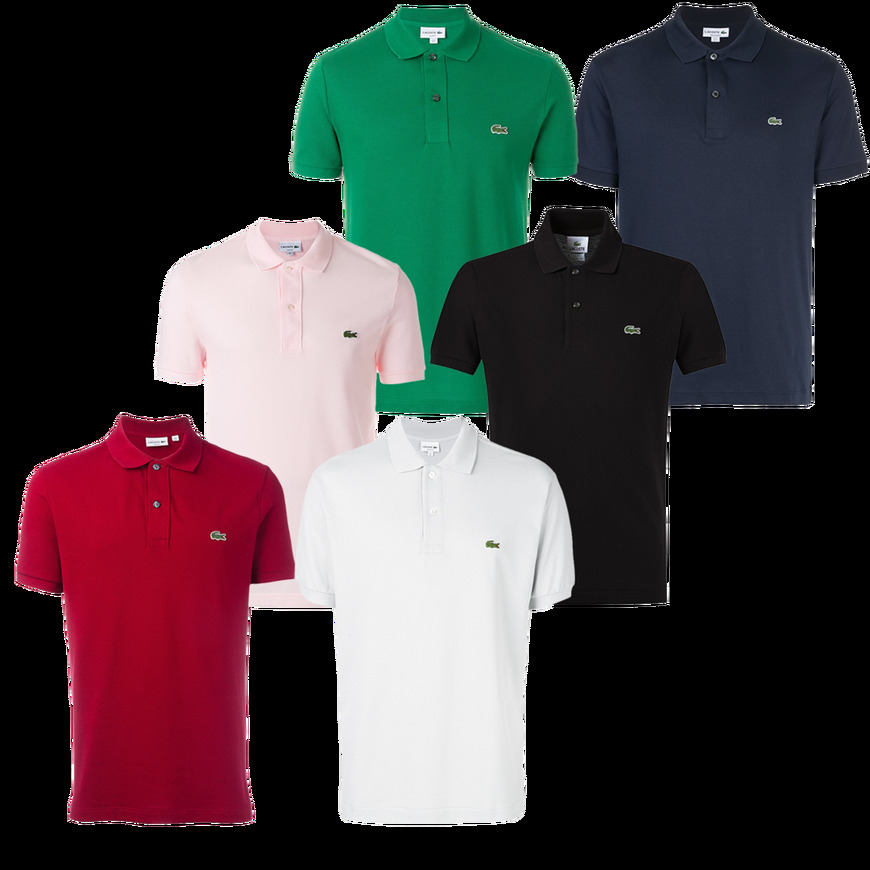 Moda Lacoste L1212 Camiseta Polo, Rojo