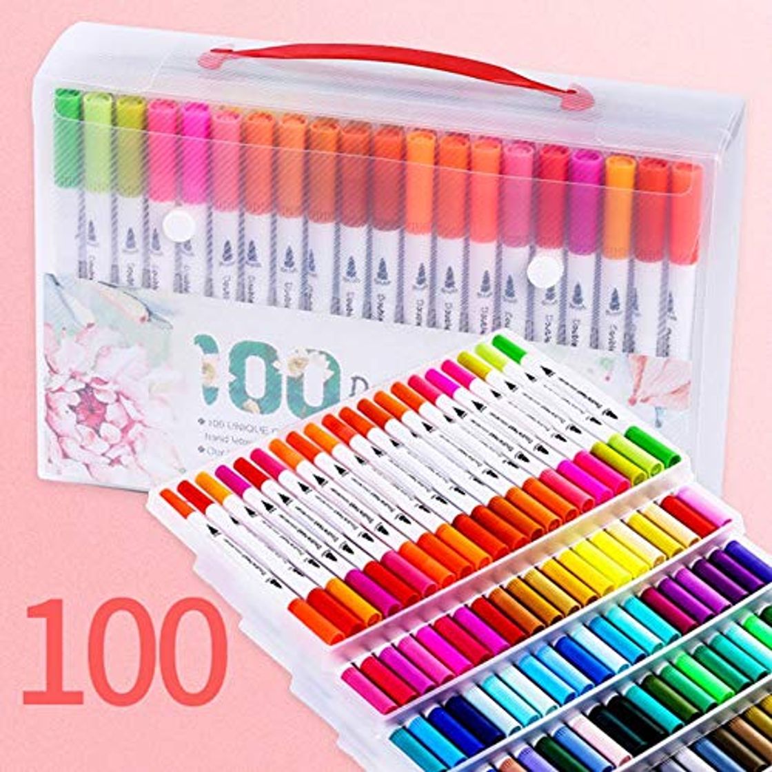 Product FISISZ 12/18/24/36/48/72/100PCS Colors FineLiner Drawing Painting Watercolor Art Marker Pens Dual Tip