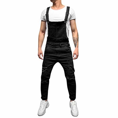 Fashion STRIR-Ropa Peto Corte Ajuste Holgado Pantalón Chandal Hombre Mono Vaquero Mezclilla Jumpsuit