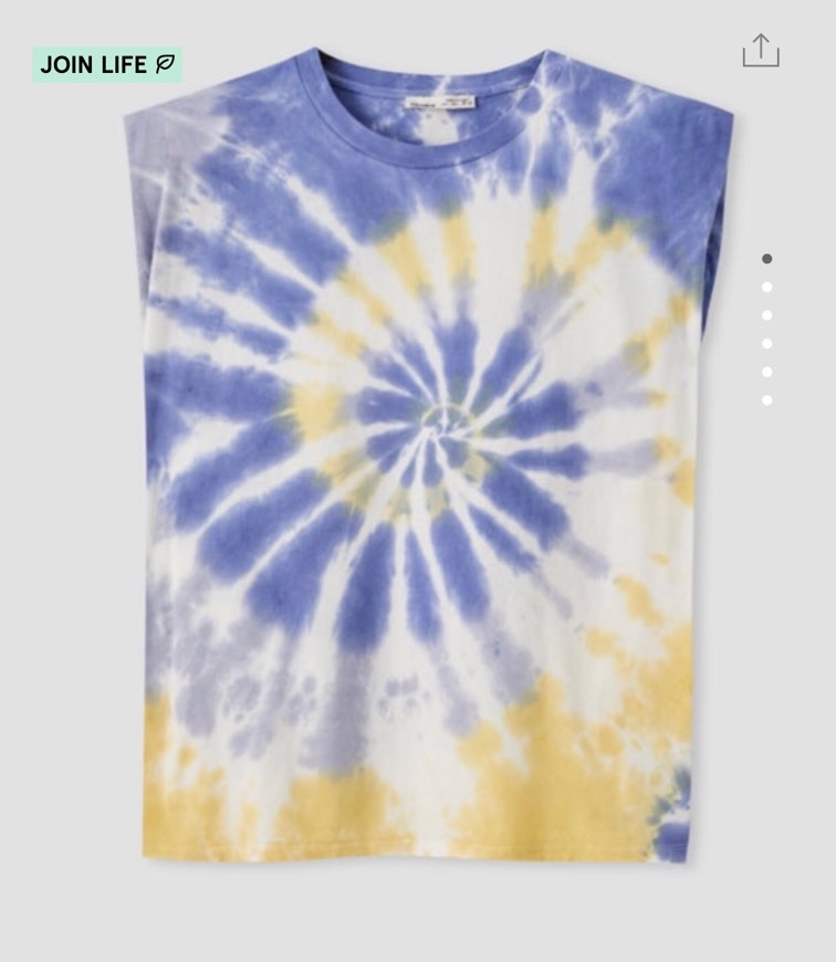 Fashion Camiseta tie - dye hombreras