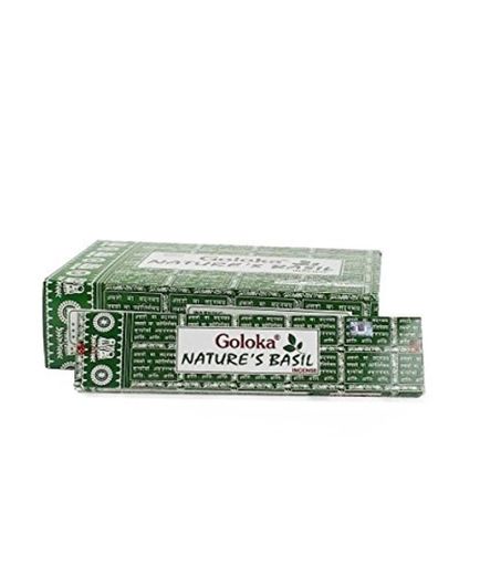 GOLOKA Natures Basil Incense Box of 12 Packs