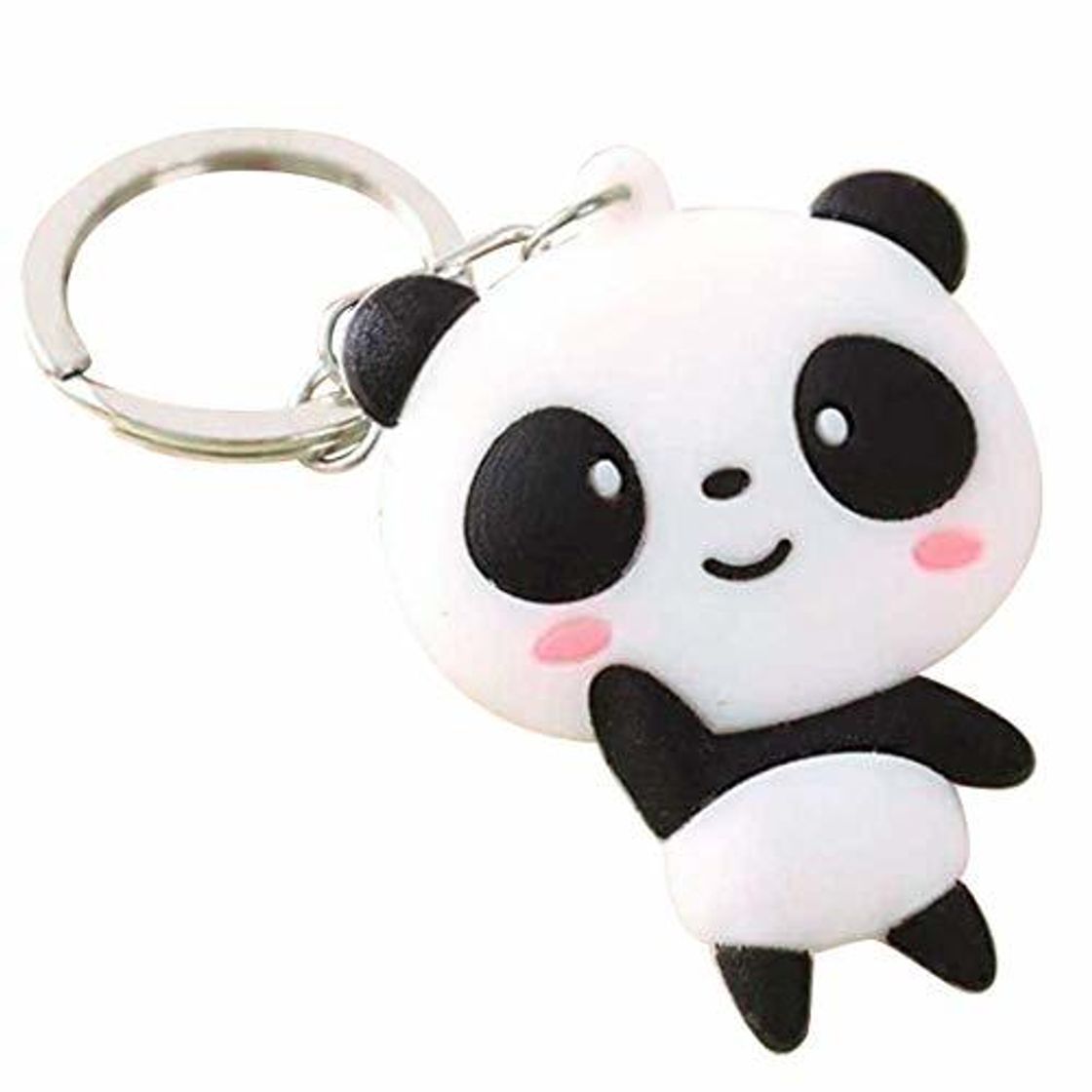 Product Cute Cartoon Panda Keychain Keyring Bag colgante de silicona animales Panda bolso