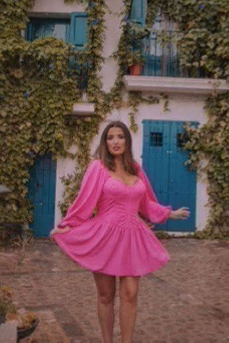 Social Vestido corsé rosa luminoso