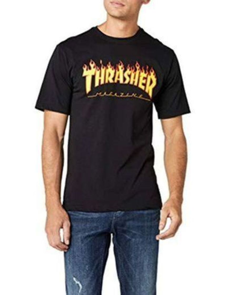 Fashion THRASHER TRUTSH05749 Camiseta, Negro