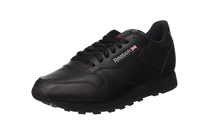 Fashion Reebok Classic Leather - Zapatillas de cuero para hombre, color negro