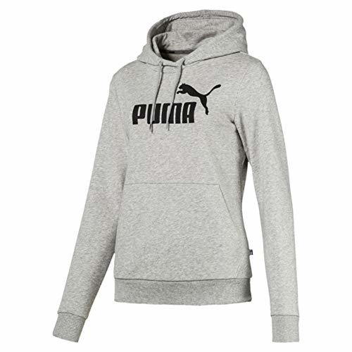 Fitness PUMA ESS Logo Hoody TR Sudadera, Mujer, Gris