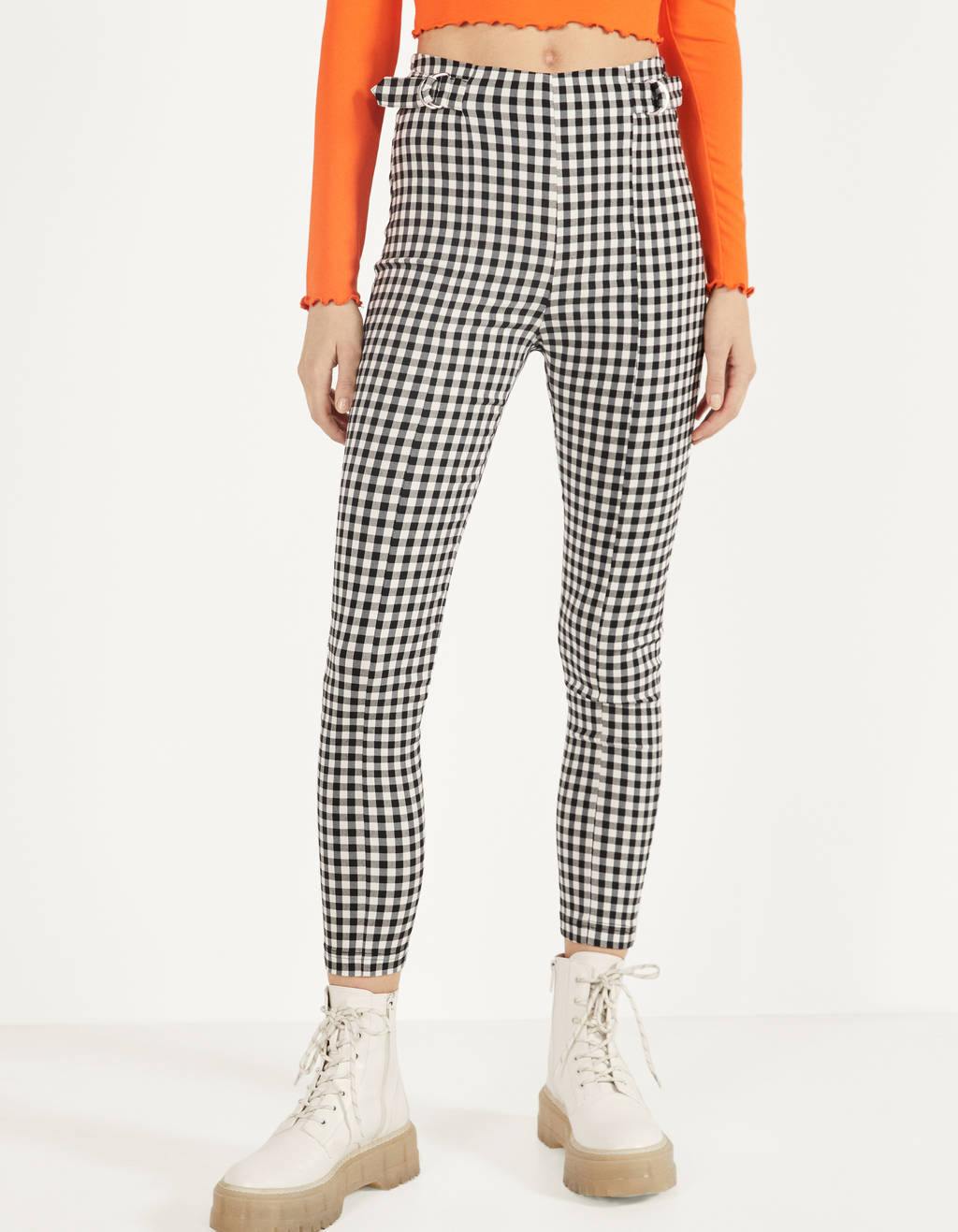 Leggins con cuadros Bershka