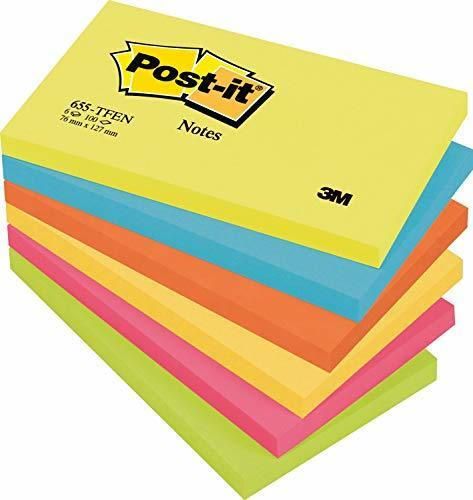3M Post-it - Pack Notas adhesivas - 6 x 100 Notas adhesivas