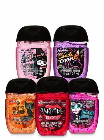 Social Bath & Body Works Antibacteriano al azar 5 unidades de Halloween Pocketbac sanitizers