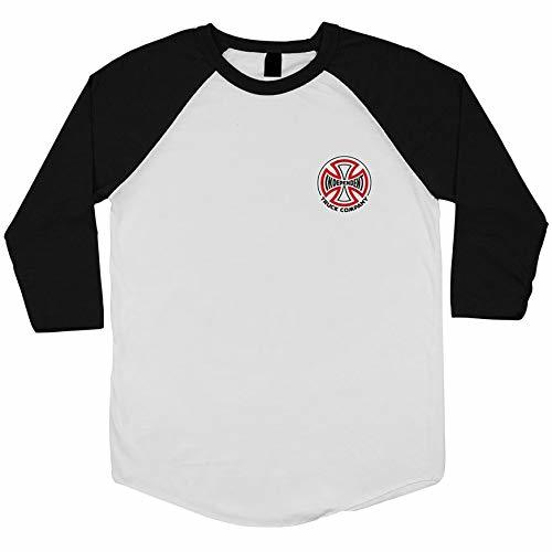 Moda Independent Two Tone Baseball White/Black Camiseta de Manga Larga tamaño L