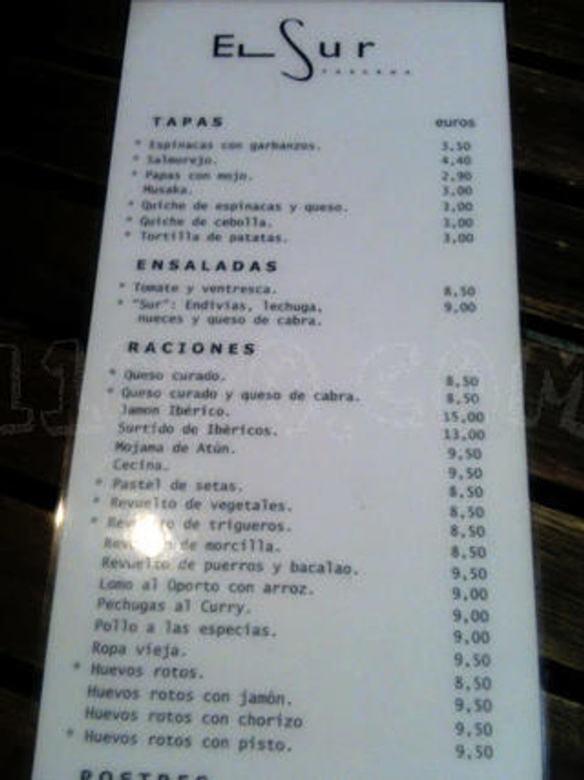 Restaurants El Sur