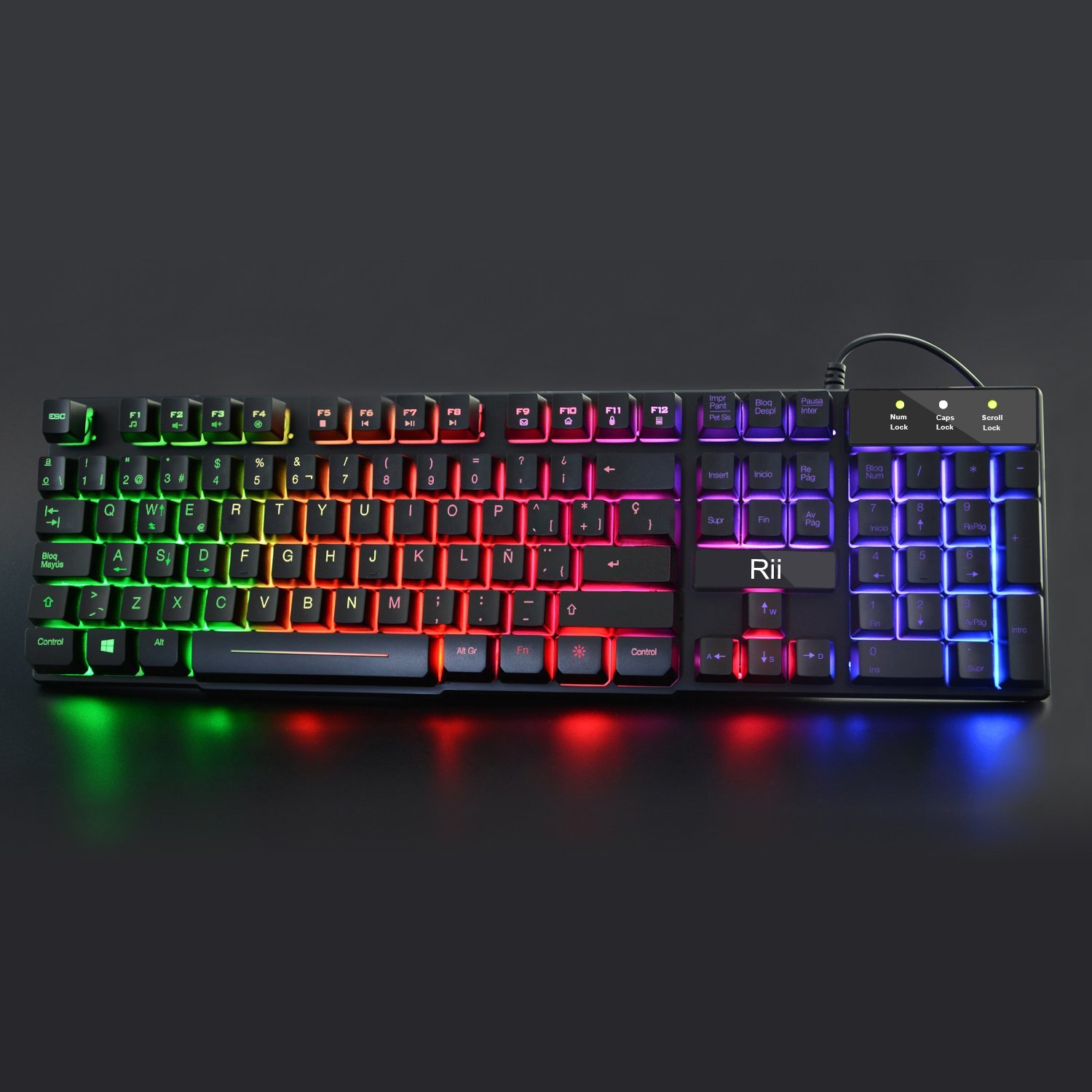 Electrónica Rii RK100+ Novedoso Teclado USB Retroiluminado