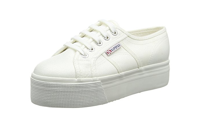 Fashion Superga S009TC0 - Zapatillas de plataforma Lamew para adultos, unisex, Blanco