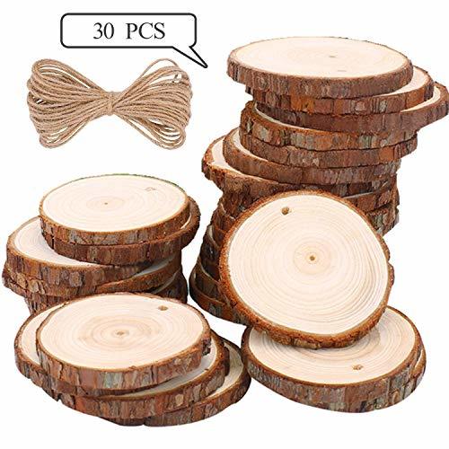 Product Rodajas de Madera Círculos 6-7 cm 30 pcs TICIOSH Discos de Madera