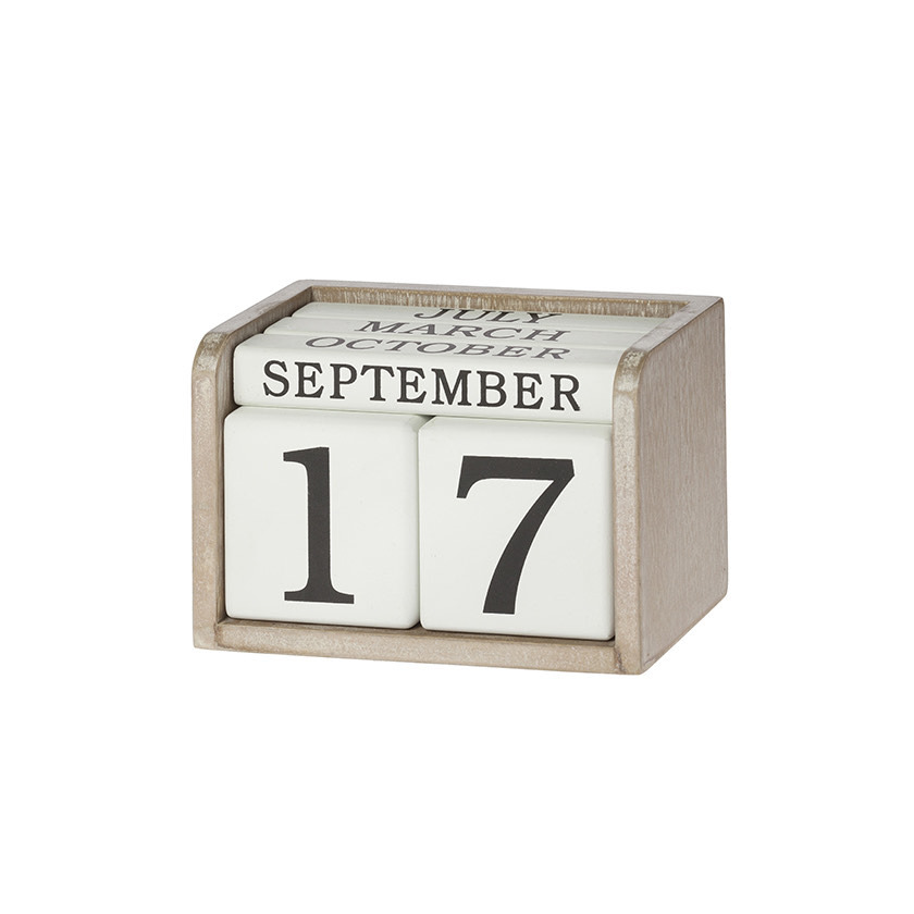 Social Calendario mesa madera