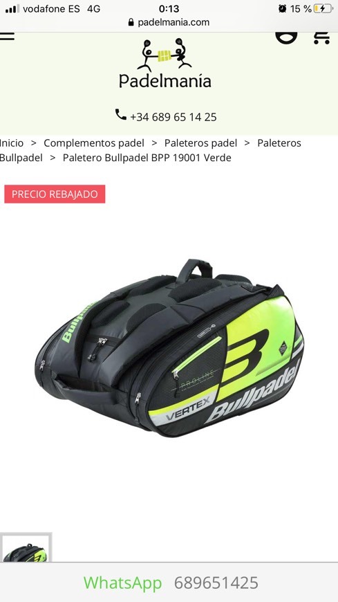 Producto Paletero Bullpadel Avant S Leather Black LTD