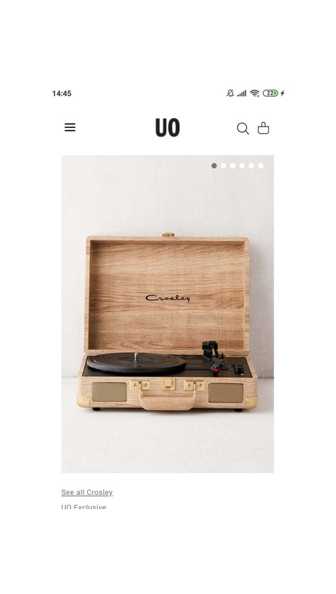 Product Tocadiscos Crosley de madera con Bluetooth 