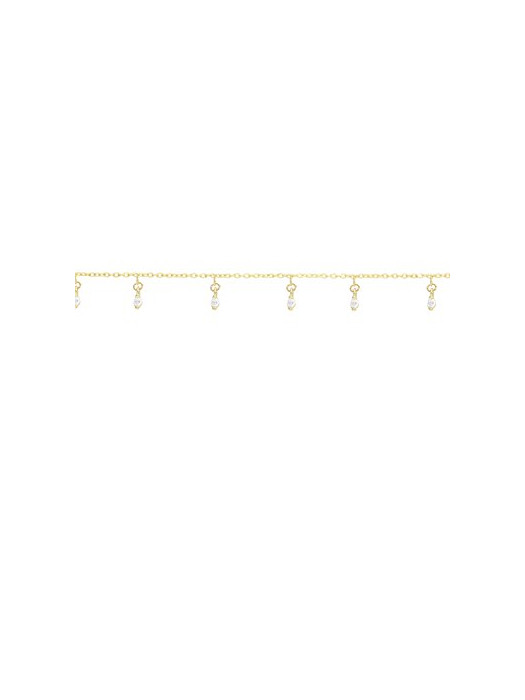 Moda MyGold Mujer - Pulsera de cadena de oro 375 oro amarillo