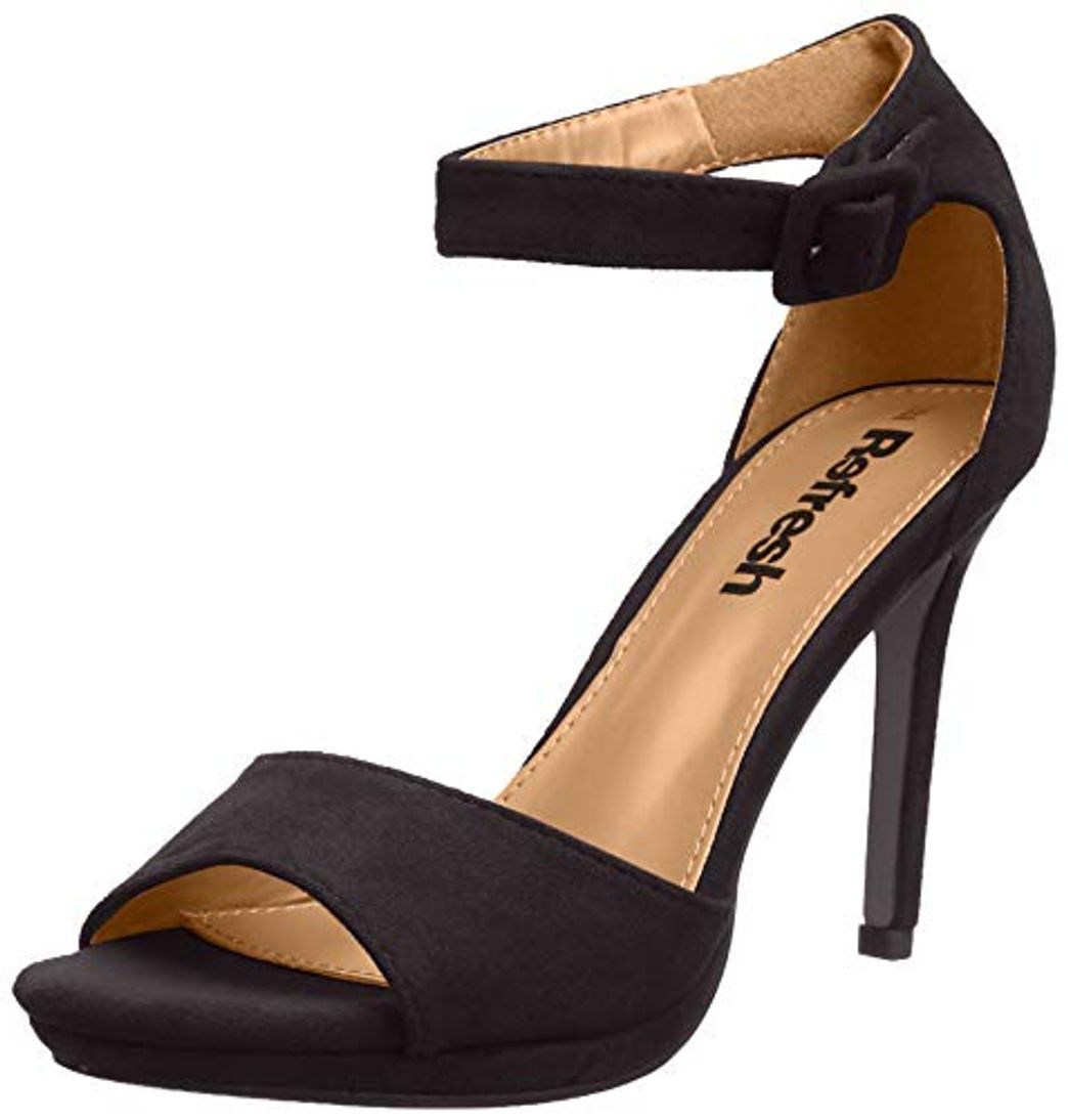 Fashion Refresh 69541.0, Zapatos con Tira de Tobillo para Mujer, Negro