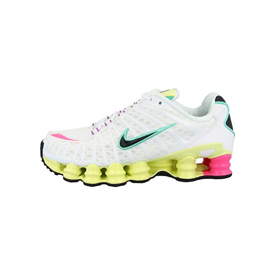 Moda Nike Schuhe Shox TL W White-Black-Luminous Green-Bright Violet