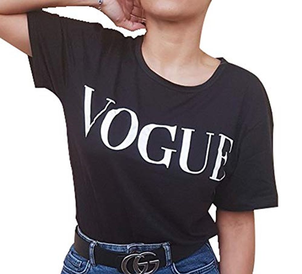 Social Camiseta de Manga Corta voge. Camiseta Corta algodón de Mujer.