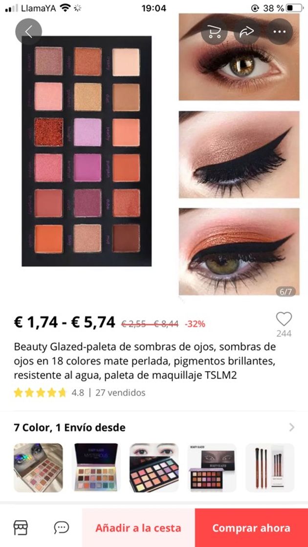 Moda Paleta Beauty Glazed sombras para ojos