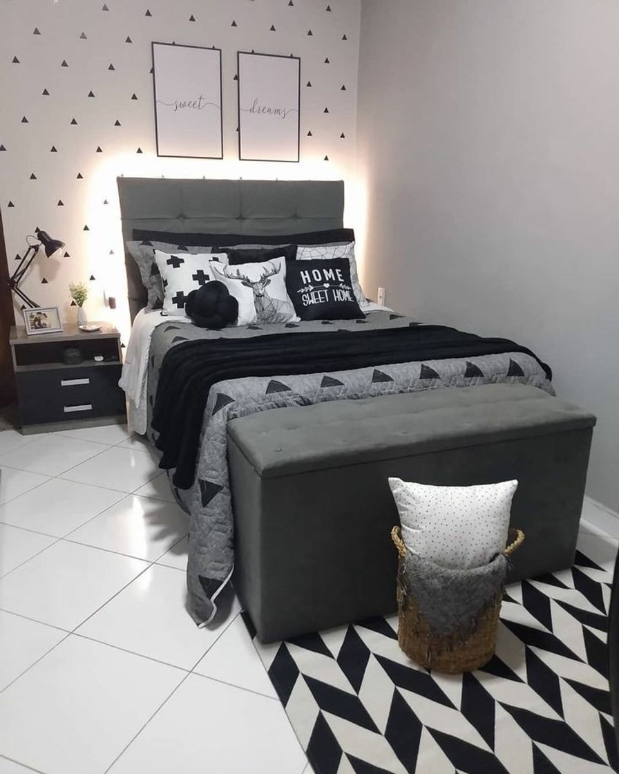 Moda - decoração chique em quarto Simples 🖤😵