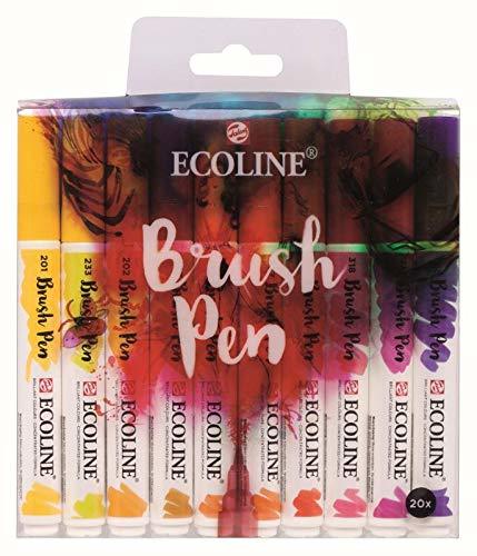 Social Royal Talens Ecoline Pluma Del Cepillo Conjunto De 20 Marcadores