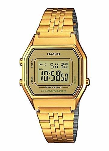 Social Casio Reloj Mujer de Digital con Correa en Acero Inoxidable LA680WEGA-9ER
