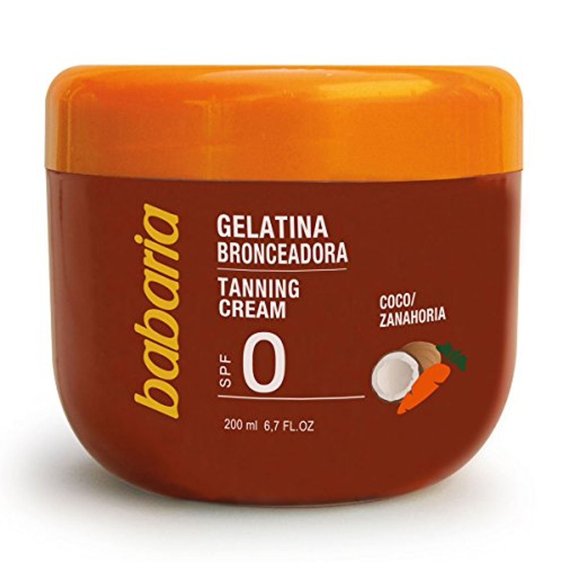 Producto Babaria Gelatina Bronceador Solar Coco y Zanahoria SPF0