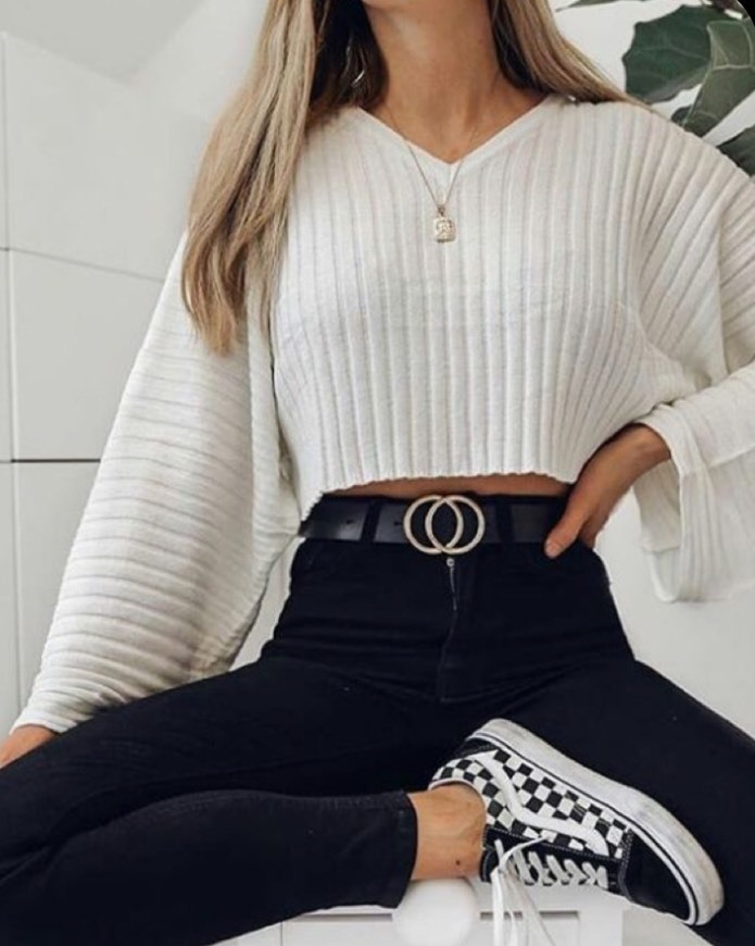 Blusa de malha cropt 