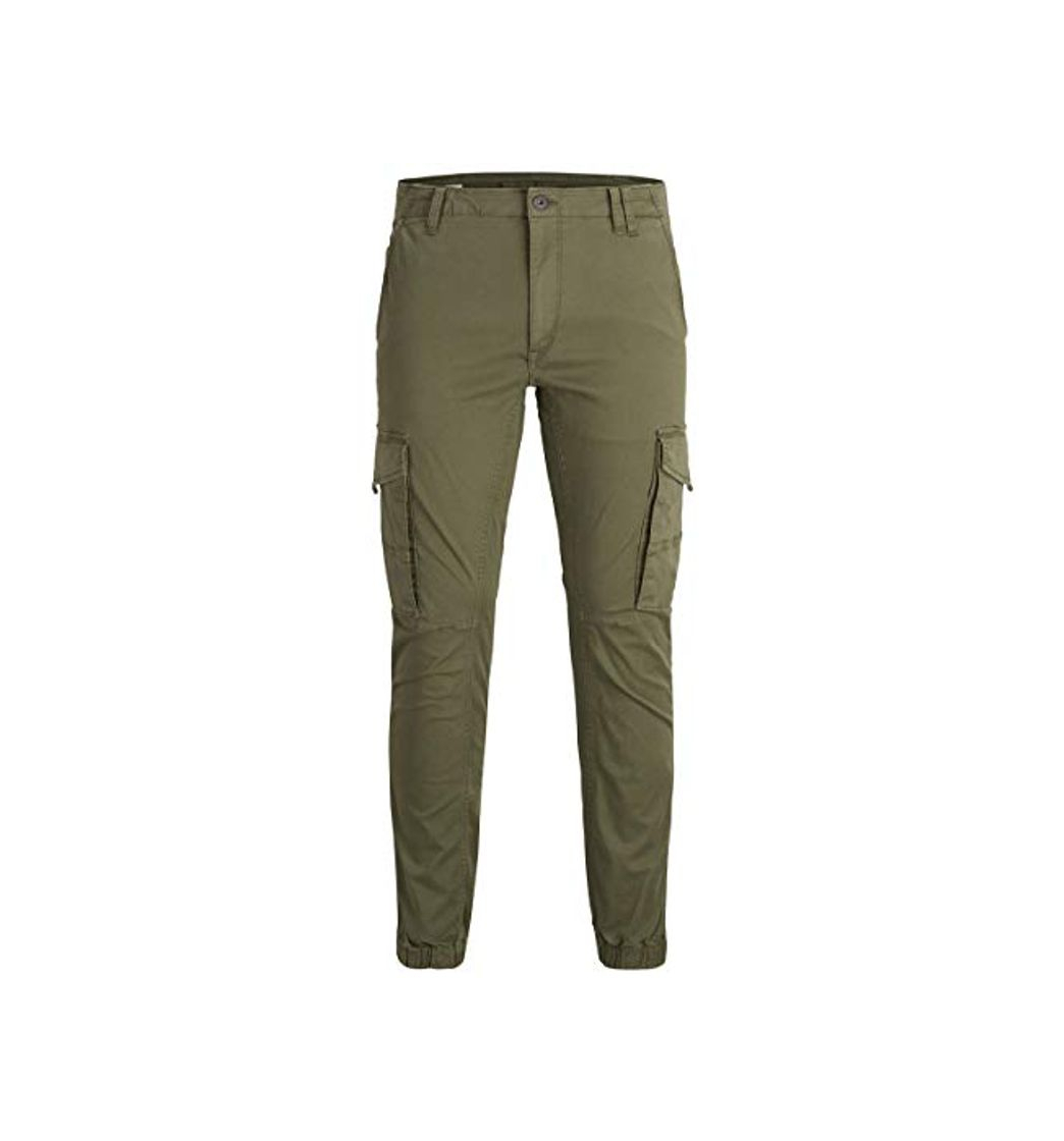 Moda JACK & JONES Jjipaul Jjflake AKM 542 Olive Night Noos Pantalones, Verde,