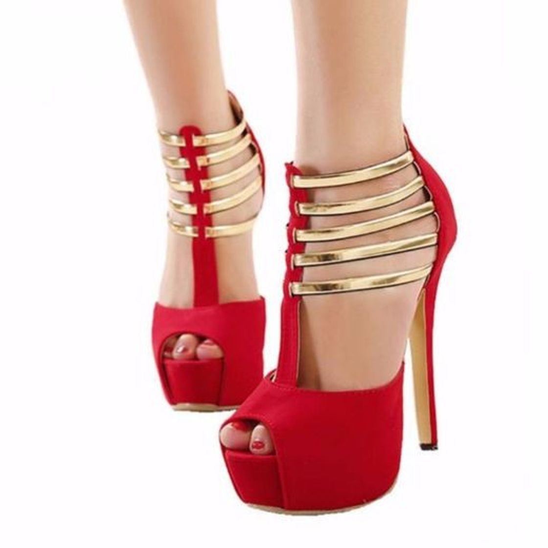 Moda Strappy Open Toe Stylish Women High Heel Sandals