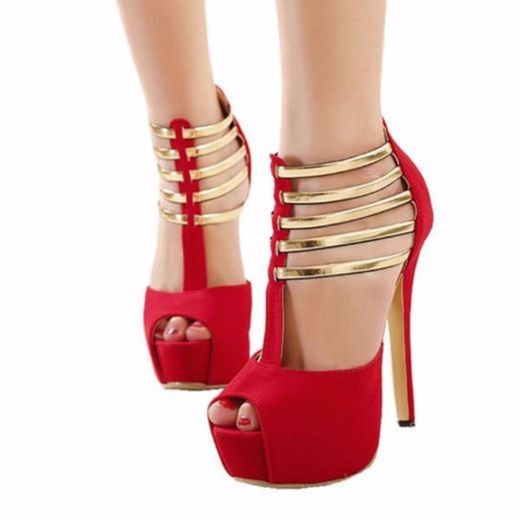 Strappy Open Toe Stylish Women High Heel Sandals