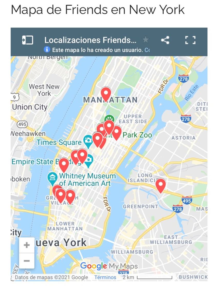 Fashion Mapa de Friends NY