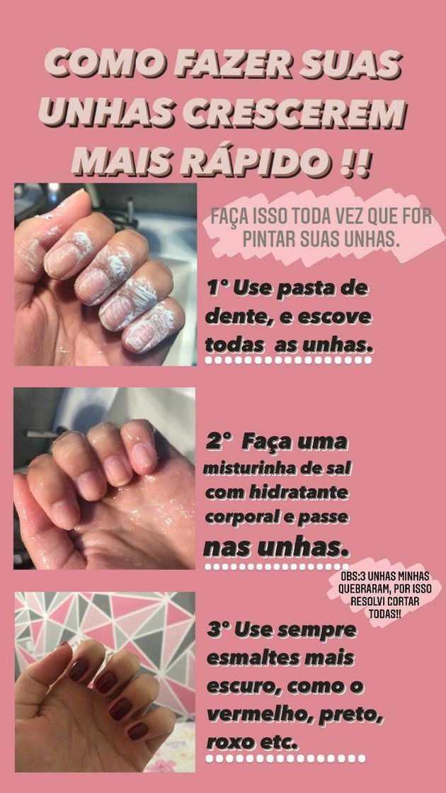 Fashion unhas crescerem rápido