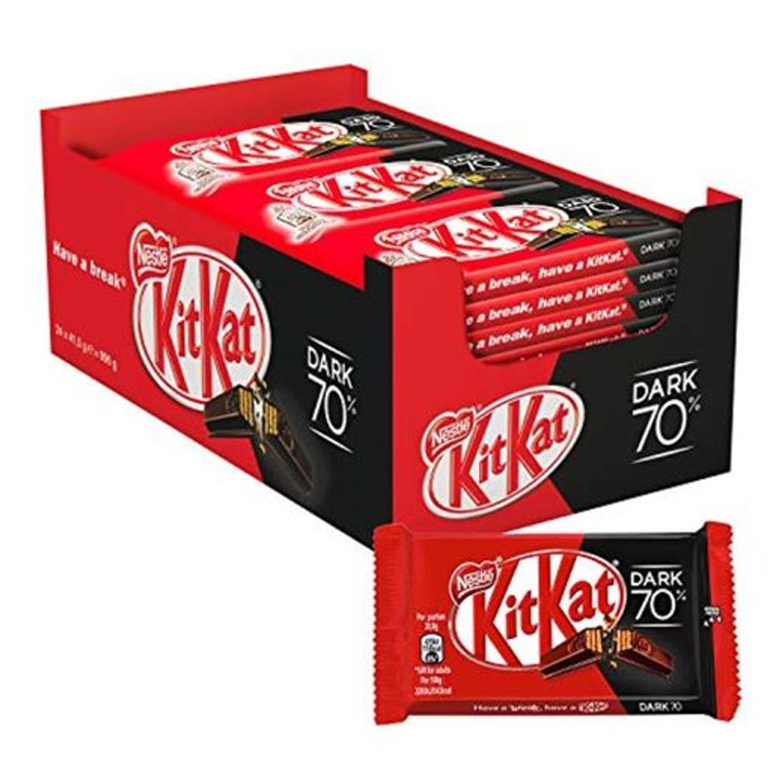 Producto Nestlé KitKat Chocolate negro 70% - Barritas de chocolate negro