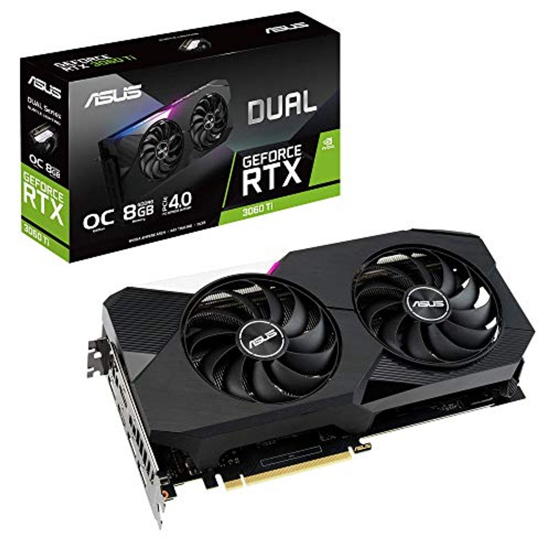 Producto ASUS Dual GeForce RTX 3060 TI OC Edition Gaming - Tarjeta gráfica