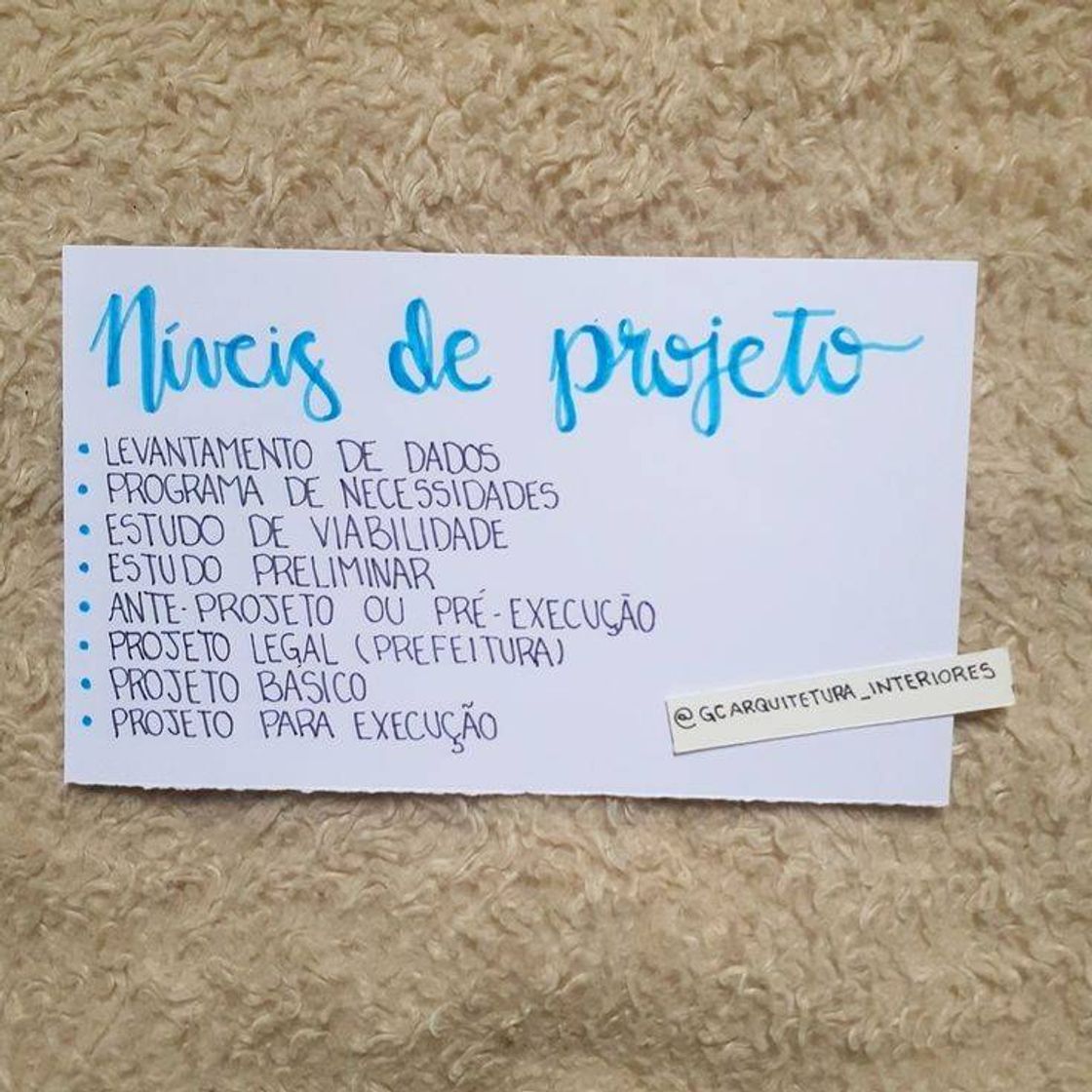 Moda Resumo didático: Níveis de Projeto