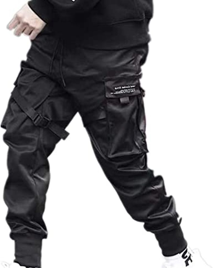 Product diirm Pantalones Cargo para Hombre Cintas Harem Joggers Pantalones de Hip Hop Harajuku Pantalones Deportivos