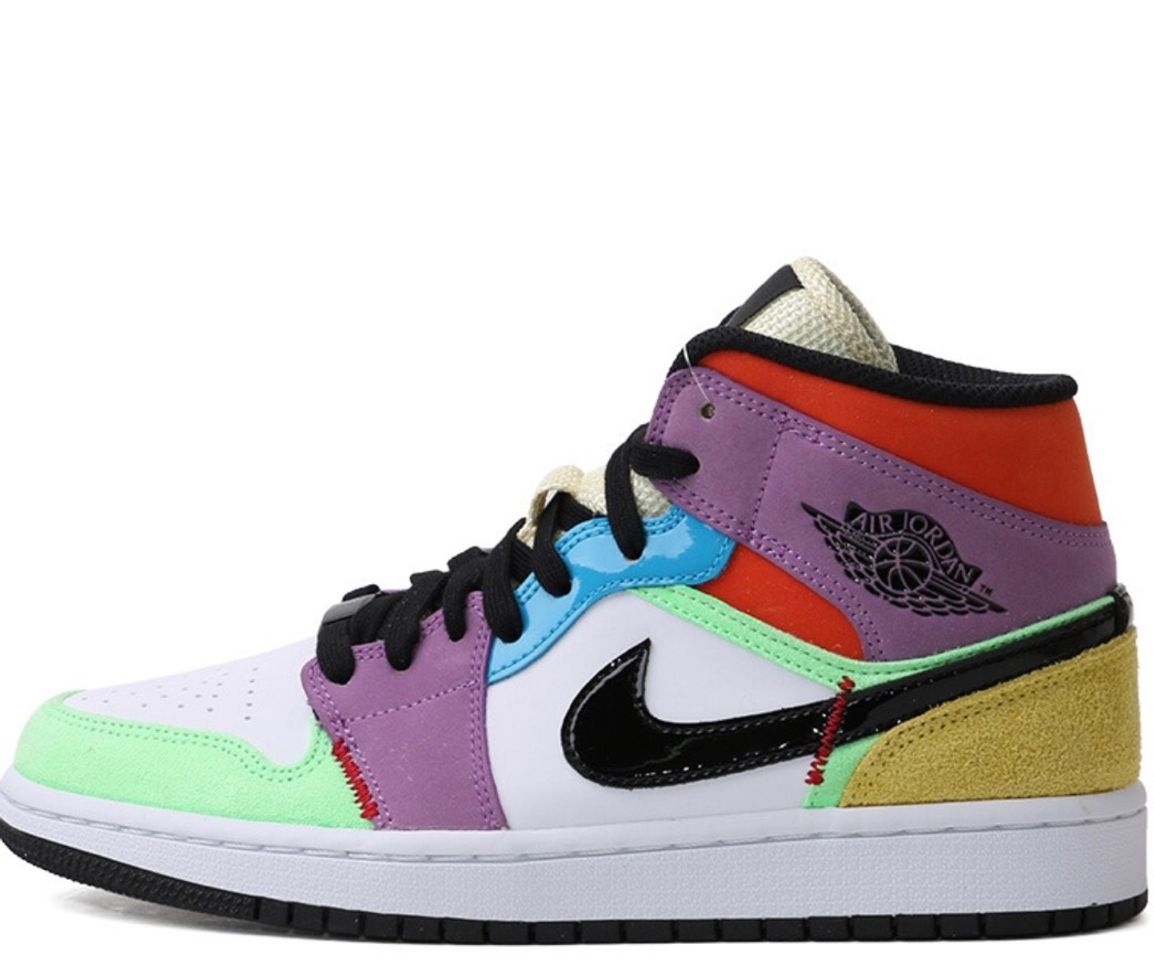 Social Nike Womens WMNS Air Jordan 1 Mid SE 
Basketball Shoes/Sneak