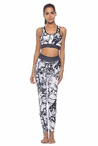 Fashion Conjunto Ropa Deportiva Mujer Bohemio Chic 2PC Conjuntos de Sujetador Crop Top